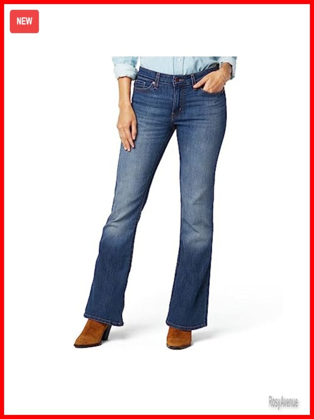 Mid Rise True Boot Jeans Bootcut Stretch Denim